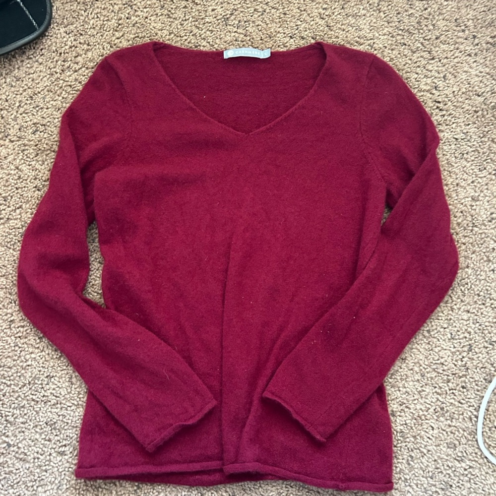 Red V-Neck Sweater